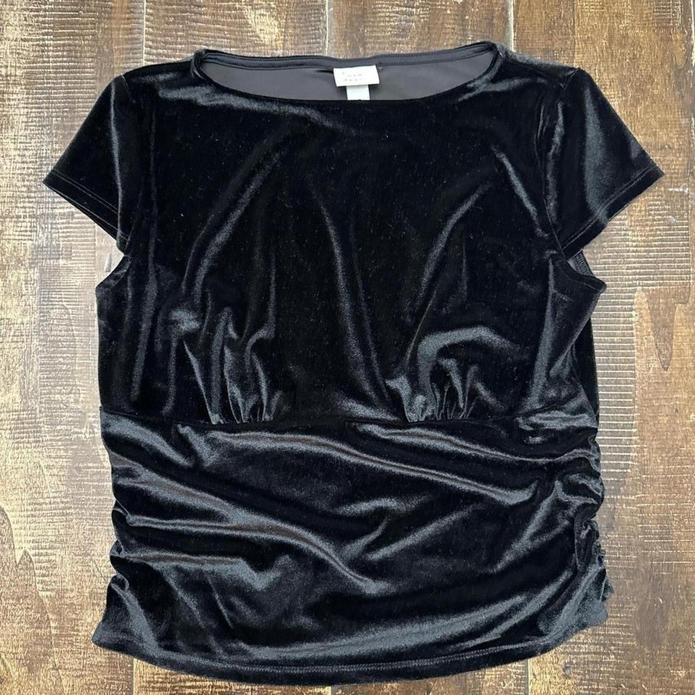 A New Day Women's Velour Ruched Summer Top